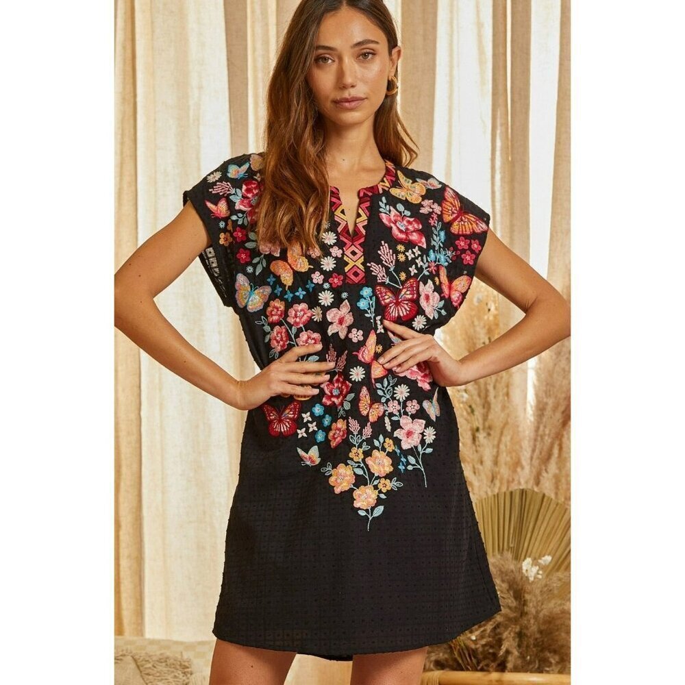 All Things Sunshine Embroidered Dress